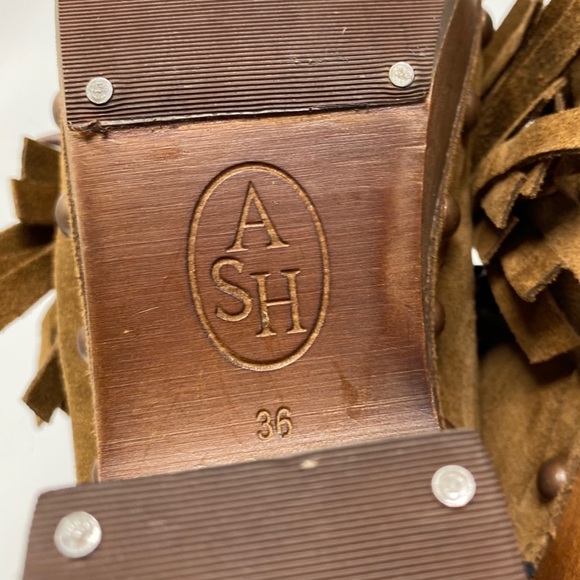 Ash Jig Suede Platform Shearling Lined Clogs - Picture 6 of 8